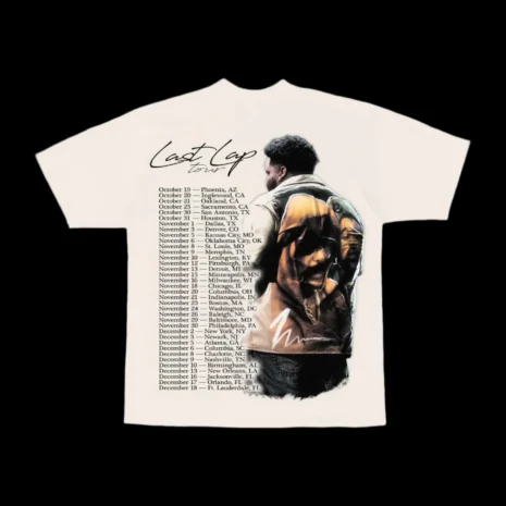 Last Lap T-shirt Beige Back Last Lap T-shirt Beige Back