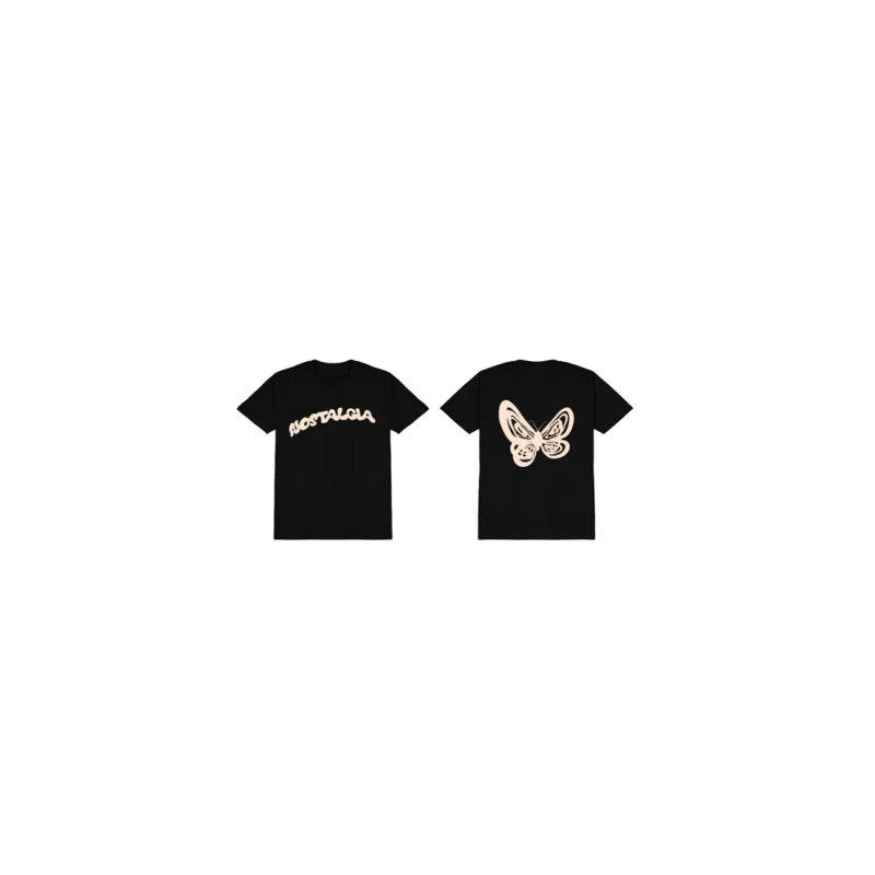 Nostalgia Puff Print Tee Black Front Back