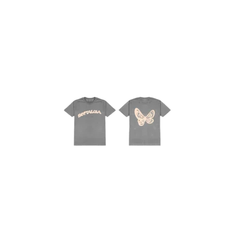 Nostalgia Puff Print Tee Grey Front Back Nostalgia Puff Print Tee Grey Front Back