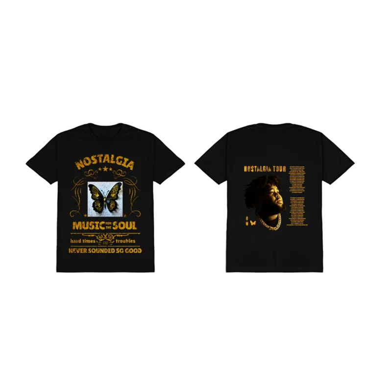 Nostalgia Tour Tee Black Front Back