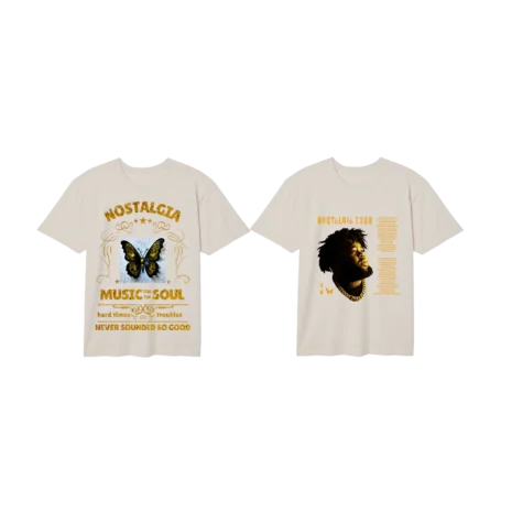 Nostalgia Tour Tee Natural Front Back Nostalgia Tour Tee Natural Front Back