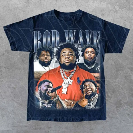 Rod Wave Graphic Tee Blue Rod Wave Graphic Tee Blue