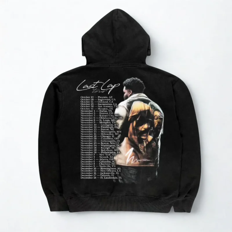 Rod Wave Last Lap Hoodie Black Back