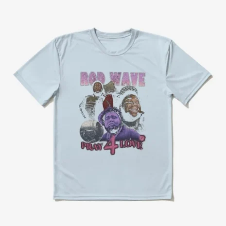 Rod Wave Pray for Love T-Shirt Light Blue Rod Wave Pray for Love T-Shirt Light Blue