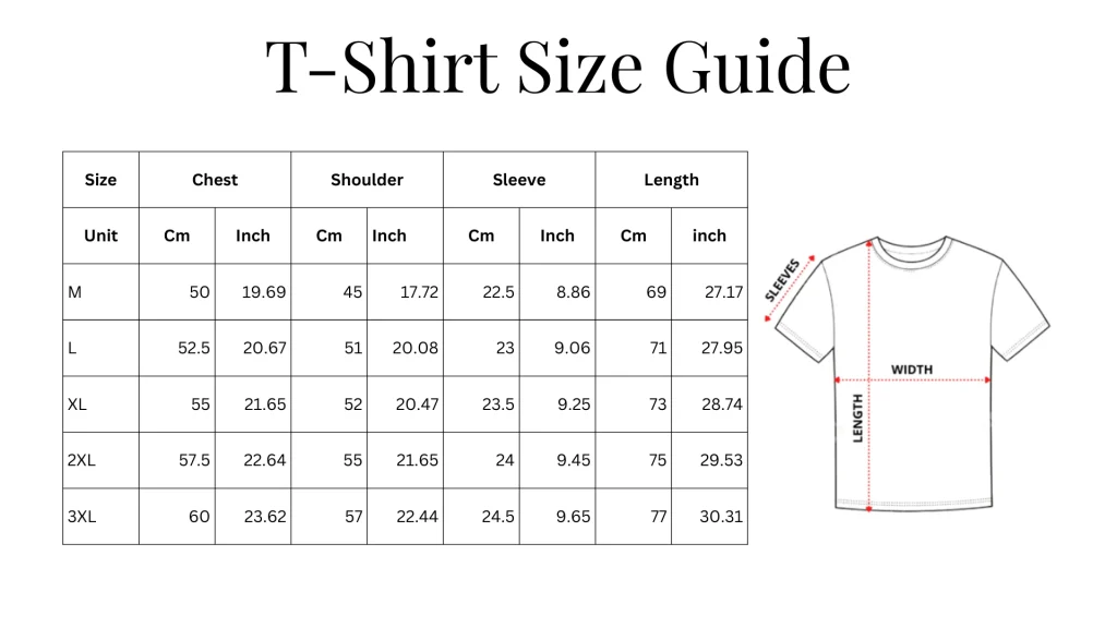 T-Shirt Size Guide